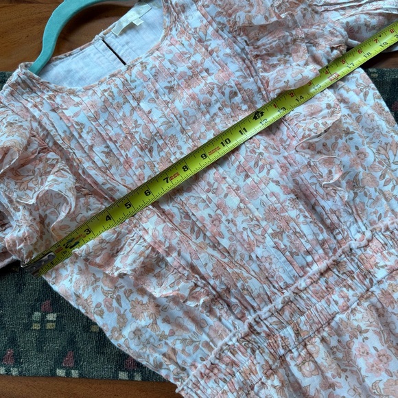 LOVESHACKFANCY Natasha Dress Vanilla Foam Ditsy Floral Print Size XS Cotton - Picture 15 of 16